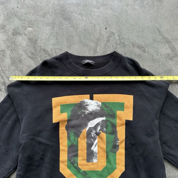 Size XL - UNDERCOVER Jun Takashi Big Sweat U Face Black Crewneck Hoodie USED - Picture 3 of 8